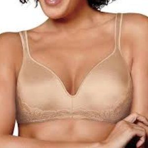 Playtex Love My Curves Side Smoothing Wirefree Bra Nude 42DD